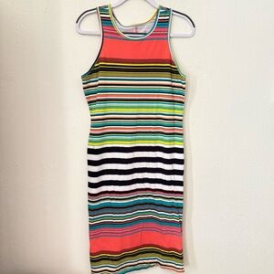 Striped Multicolor Tank Midi Dress